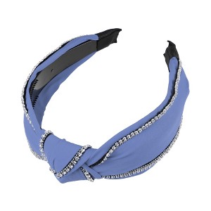 Unique Bargains Women's Fashion Wide Knot Rhinestone Knotted Headbands 1 Pc - 1 of 4