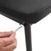 Okak Modern Style Dining Chairs Set of 4, Comfortable PU Leather Upholstery Kitchen Side Chairs with Silver Chrome Plated for Dining Table - 4 of 4