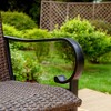 Rattan/Steel 360 Swivel Patio Dining Arm Chairs - Captiva Designs: Weather-Resistant Seating - 4 of 4