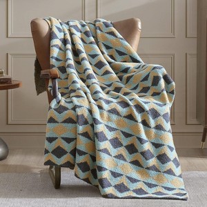 Walensee Boho Throw, 50"x60" Soft, Warm Shaggy Microfiber. Aztec/Western Couch/Bed Decor - 1 of 4