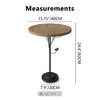 Wooden End Tables Retro Side Table French Country Accent Coffee Side Table Modern Small Round Tea Table - 3 of 4