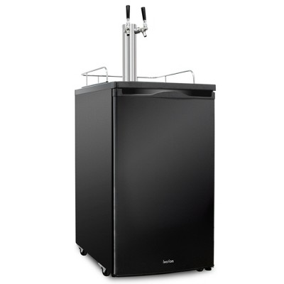 Ivation 4.9 cu. ft. 20 in. Dual Tap Black Beer Kegerator