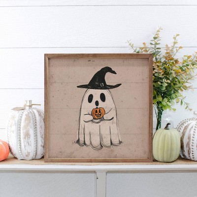 Kendrick Home Ghost with Black Hat Wall Art
