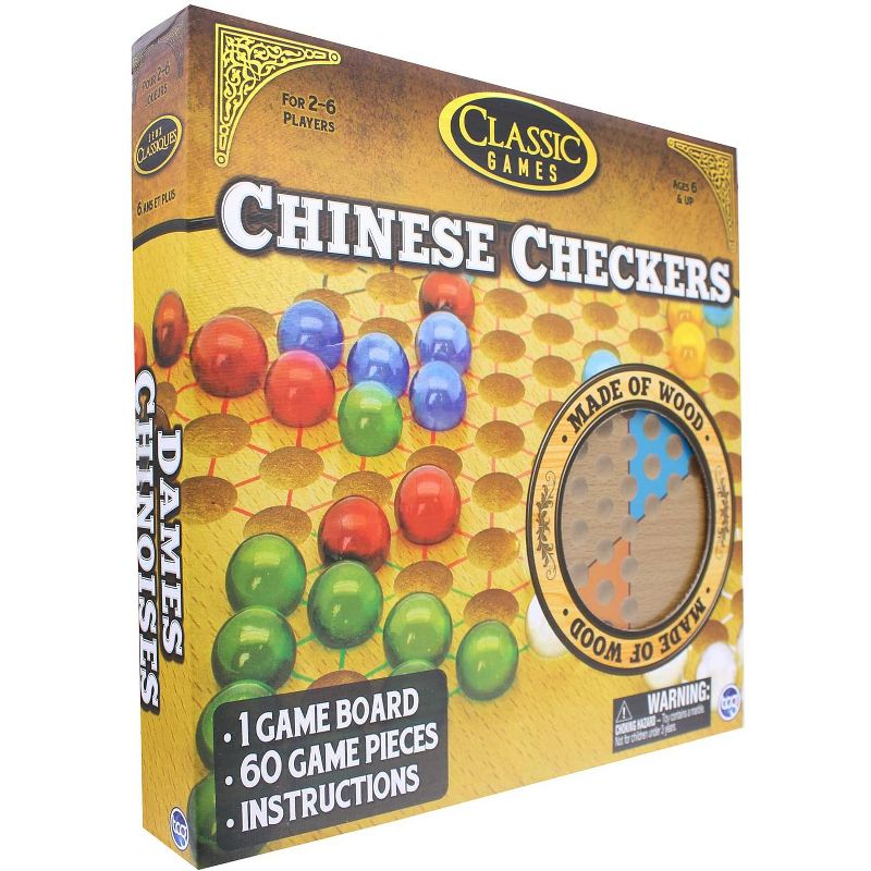 The Canadian Group Classic Games Wood Chinese Checkers Set | Board & 60 Game Pieces, 3 of 4