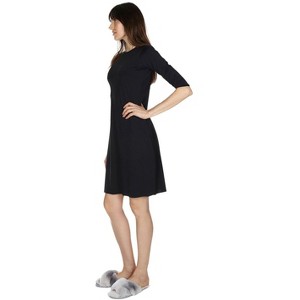 Memoi Women's Bonded Quarter Sleeve Slip Dress - 1 of 4