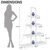 Book Shelf, 4-Tier Bookshelf with A-Shaped Frame, Sturdy Ladder Shelf Display, Wood and Metal Bookcase Storage Organizer for Living Room - 2 of 4