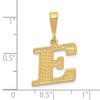 Black Bow Jewelry 14k Yellow Gold, Ashley Collection, Textured Initial E Pendant - 4 of 4
