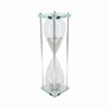 Modern Glass and Metal Hourglass with Decorative Frame for Living Room, Office, and Shelves Display - 2 of 4