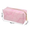 Unique Bargains Makeup Bag Cosmetic Travel Bag Make Up Brush Organizer Bag Marble Makeup Storage Toiletry Bag for Women 7"x3"x4" 1 Pcs - 4 of 4