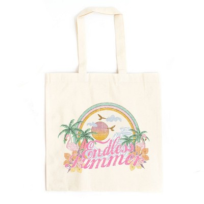 City Creek Prints Endless Summer Canvas Tote Bag - 15x16 - Natural
