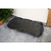 HomeRoots 16" X 32" Black Rubber Outdoor Boot Tray - 2 of 4