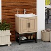 KTMBDW 24" Bathroom Vanity with Sink Combo Set and Hot and Cold Faucet , Freestanding Bathroom Cabinet with 2 Doors and Open Shelf for Bathroom - 2 of 4