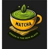 Matcha Teacup Green Is The New Black Men's Crew Neck Short Sleeve Shirt - 2 of 2