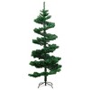 vidaXL 5 ft Swirl Christmas Tree with Stand and LEDs - Green PVC, Bushy Appearance, Energy-Efficient LED Décor - 4 of 4