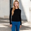 Anna-Kaci Women's Ribbed Long Sleeve Fitted Crew Neck Top - 2 of 4