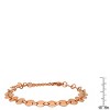 Steeltime Ladies 18k rose gold plated stainless steel round circle disk link bracelet - 3 of 4