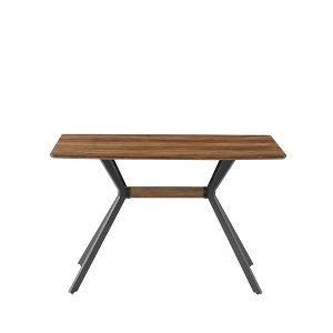 TiramisuBest CLEARWATER RECT SLD TOP Table with Dark Oak for Dining Tables - 1 of 4