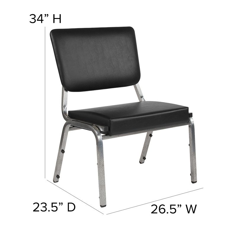 Flash Furniture HERCULES Series 1000 lb. Rated Antimicrobial Bariatric medical Reception Chair with 3/4 Panel Back, 5 of 12