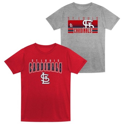 MLB St. Louis Cardinals Toddler Boys' 2pk Gray T-Shirt