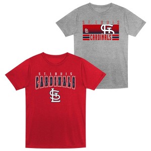 MLB St. Louis Cardinals Toddler Boys' 2pk Gray T-Shirt - 1 of 3
