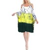 HAPPY BAY Women's Summer Vacation Beachwear Loose Bathing Suit Flowy Cover Ups Sleeveless Beach Tunic for Women 1X-2X Multicolored Tie Dye Design - 4 of 4
