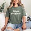Simply Sage Market Women's Merry Bold Cursive Words Puff Print Short Sleeve Garment Dyed Tee - 2 of 4