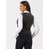 INSPIRE CHIC Women's Steampunk Velvet Sleeveless Button-Down V-Neck Suit Vest - 4 of 4