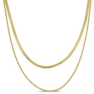 EVERLY JEWELRY | Multi Strand Necklace with Chain, 16 inc & 2 inc - 1 of 4