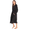 ADR Soft Plush Fleece Women's Robe with Hood, Warm Lightweight Hooded Womens Bathrobe - 3 of 4