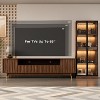 ATJafurn 3-Piece Entertainment Center, Mid-Century Modern Living Room Furniture Wood TV Stand and Coffee Table Set with Glass Display Cabinet - 2 of 4