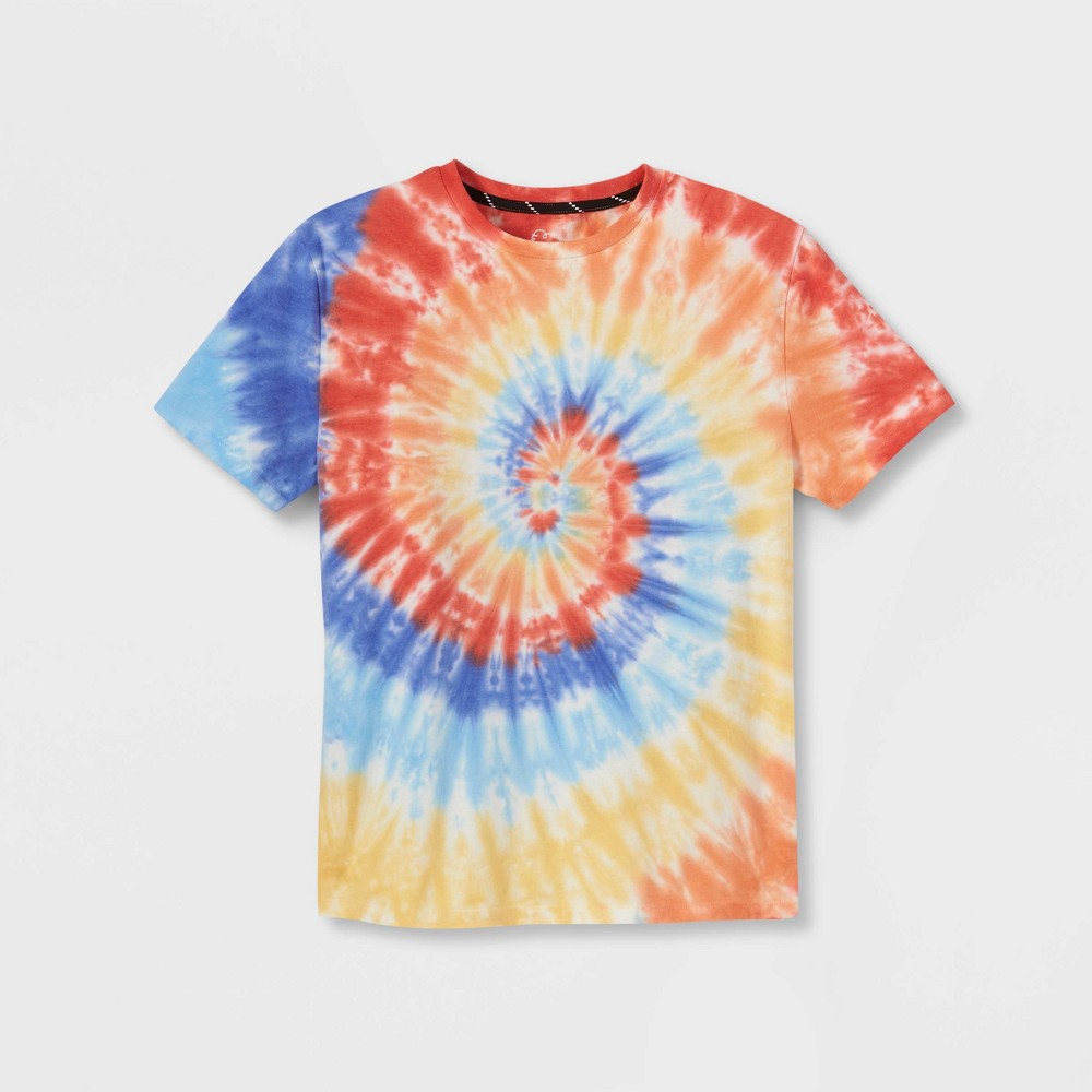 Boys' Swirl Tie-Dye Graphic Short Sleeve T-Shirt - art class Size L, One Color