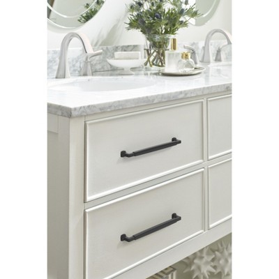 Matte Black Modern Cabinet Pull with Mounting Hardware