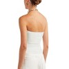 Women's Crop Tube Tops V-Neck Strapless Twist Front Tank Camisole Going Out Cropped Top Summer Vacation Outfit - 3 of 3