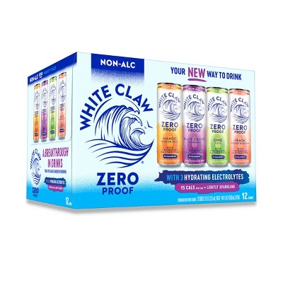 White Claw 0% Non-Alcoholic Variety Pack - 12pk/12 fl oz Cans