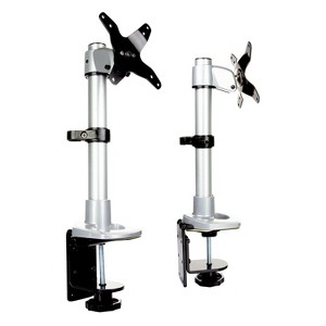 Mount-It! Height Adjustable & Articulating Single Monitor Desk Mount, Fits 17" to 30" Screens, 33 Lbs. Weight Capacity, Silver - 1 of 4