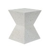 Sapphtopaz Modern Concrete Outdoor End Table Outdoor Side Table, Patio Table Small Table Outdoor Table for Backyard, Balcony, Porch - 3 of 4