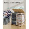 42.3 Gallon Foldable Laundry Hamper with Lid, Synthetic Rattan Storage Basket with Removable Liner & Handles, 160L Capacity, Natural - 4 of 4