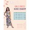 24seven Comfort Apparel Girls Floral Maxi Dress with Slit - 4 of 4