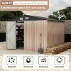 8x10 FT Metal Storage Sheds Outdoor, Metal ToolShed with Lockable Door - 4 of 4