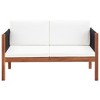 VidaXL Patio Sofa 2-Seater Solid Acacia Wood - 2 of 4