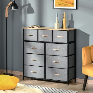 Sapphtopaz Drawer Dresser for Bedroom Horizontal Tower Cabinet Organizer Unit Chest of Drawers Easy Pull Fabric Bins with Metal Frame for Hallway - 1 of 4