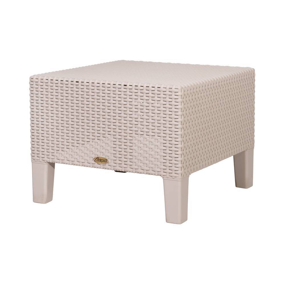 Photos - Garden Furniture Lagoon Magnolia Rattan Side Table - Gray  