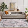 coucheta Multi-size Washable Vintage Medallion Area Rug, Stain-Resistant Non-Slip Traditional Low Pile Carpet, for Living Room, Bedroom, Dining Room - 4 of 4
