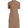Lands' End Women's Knit Rib Mock Neck Above the Knee Dress - 3 of 4