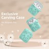 BONGEEK for AirPod Case 2nd 1st Generation Case Cover, Flower Engraved Full Protective Case Soft Silicone Pattern LED Visible,Mint Green - 2 of 4
