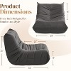 Airsurfer Large Charcoal Gray Lounge Chair Modern Minimalist Bean Bag Chair Casual Seating for Living Room Relaxation - 2 of 4