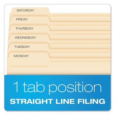Manila Letter Size Top Tab File Folders, 100-Pack