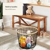 Round Black Wire with Natural Wood Handles Floor Basket - Brightroom™ - 4 of 4