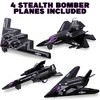 ArtCreativity Diecast Stealth Bomber Toy Jets with Pullback Mechanism (Set of 4) - 3 of 4