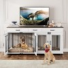 71"Large Dog Crate for 2 Dogs,Dog Cage Furniture with 3 Drawers for Storage Space,Furniture Style Indoor Dog Crate&TV Stand,for Large Medium Dogs - 2 of 4